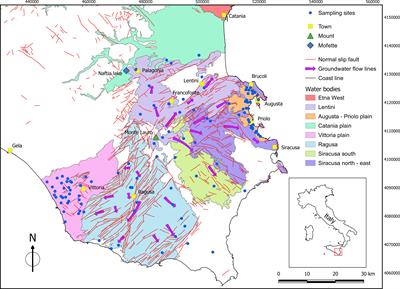 Assessment of the Geochemical Potential in a Complex Tectonic Environment of South-East Sicily: New Insights From Hydrochemical Data